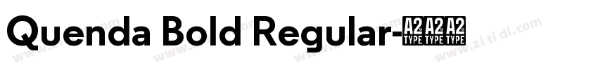 Quenda Bold Regular字体转换